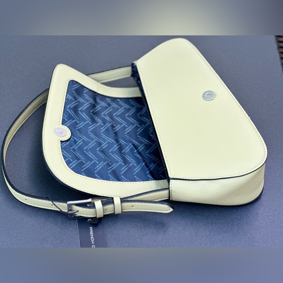 French Connection - Alva Pebbled Faux Leather Angled Shoulder Bag - Picture 10 of 15